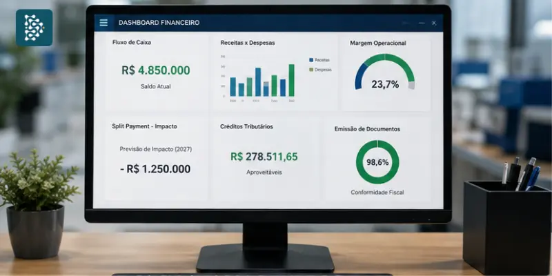 dashboard financeiro de um hospital