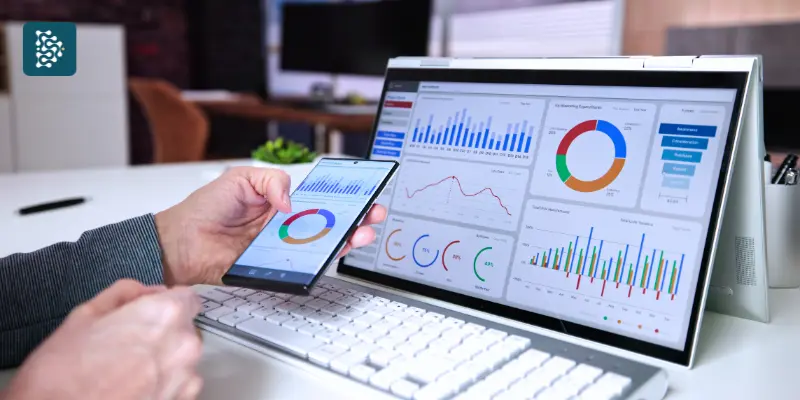 dashboard power bi, computador gráfico de desempenho