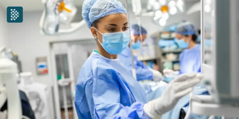 enfermeira verificando dosagem de medicamento no estoque da farmácia hospitalar com o apoio do Datasigh com Inteligência Artificial