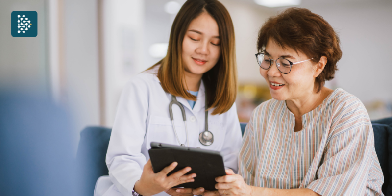 Business Intelligence ajuda médica a mostrar resultados a uma paciente