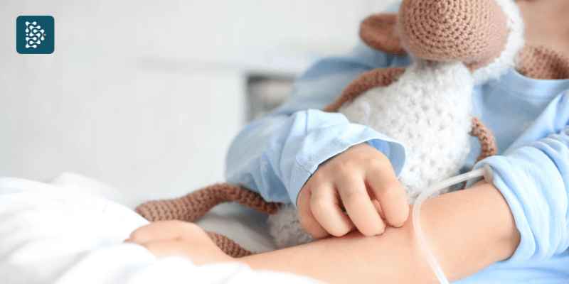 criança internada em hospital infantil