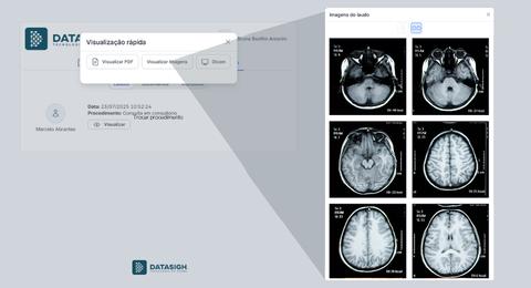 Screenshot Portal do Paciente — Datasigh Web