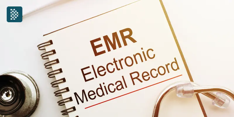 Ilustração de sistema de gestão hospitalar Datasigh EMR/PEP mostrando integração e eficiência no uso do prontuário eletrônico.
